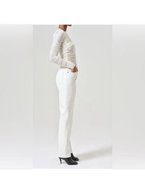 NWOT AGOLDE Recycled Leather 90'S Pinch High Waist Straight Leg size 26 Pants